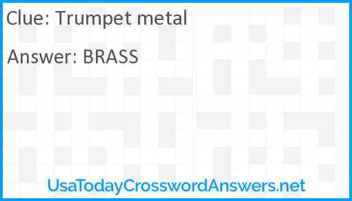 Trumpet metal Answer