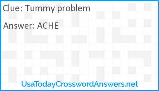Tummy problem Answer