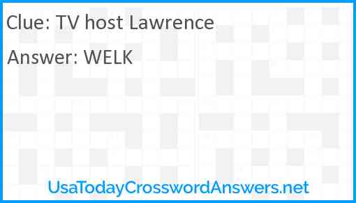 TV host Lawrence Answer