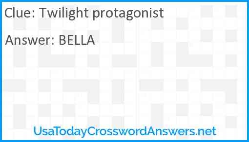 Twilight protagonist Answer