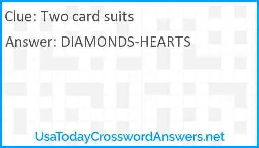 Two card suits Answer