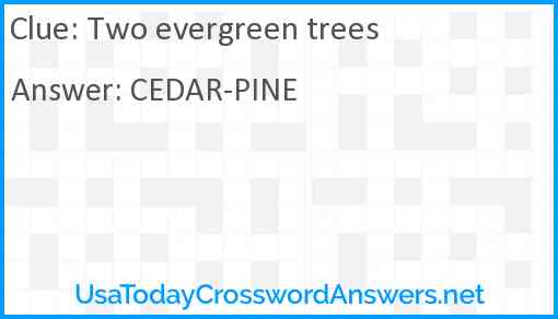 Two evergreen trees Answer