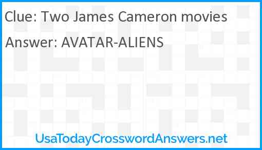 Two James Cameron movies Answer