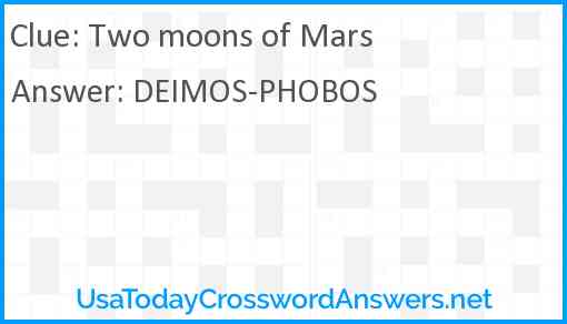 Two moons of Mars Answer