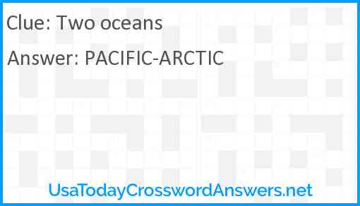 Two oceans Answer