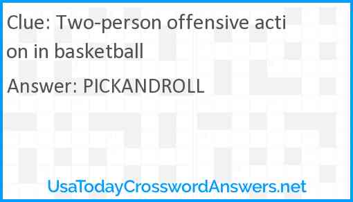 Two-person offensive action in basketball Answer