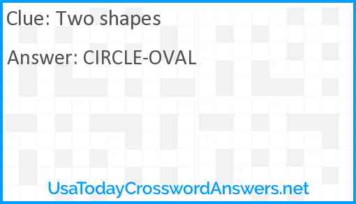 Two shapes Answer