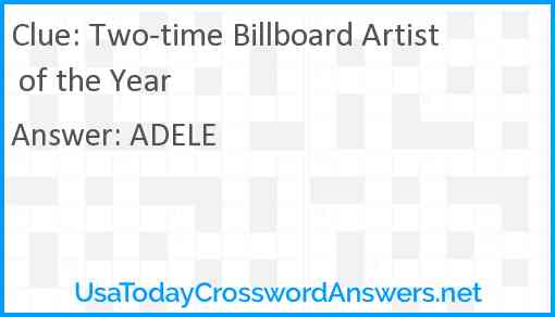 Two-time Billboard Artist of the Year Answer