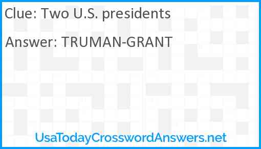 Two U.S. presidents Answer