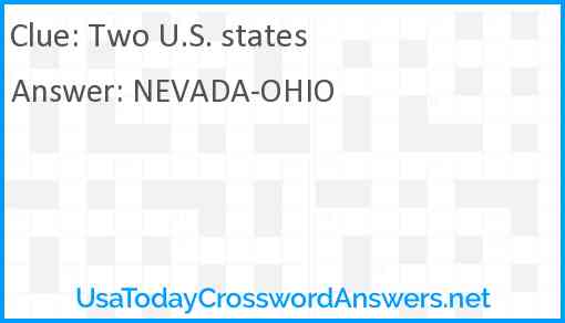 Two U.S. states Answer
