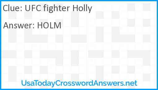 UFC fighter Holly Answer
