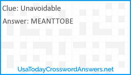 Unavoidable Answer