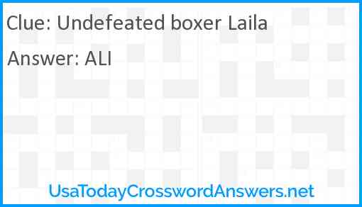 Undefeated boxer Laila Answer