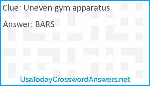 Uneven gym apparatus Answer