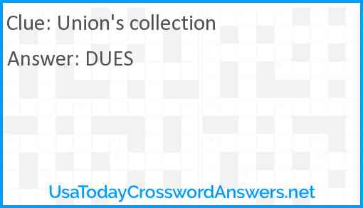 Union's collection Answer