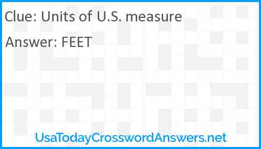 Units of U.S. measure Answer