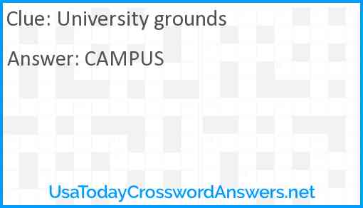 University grounds Answer