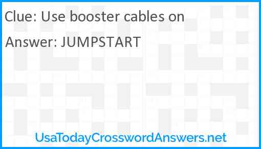 Use booster cables on Answer