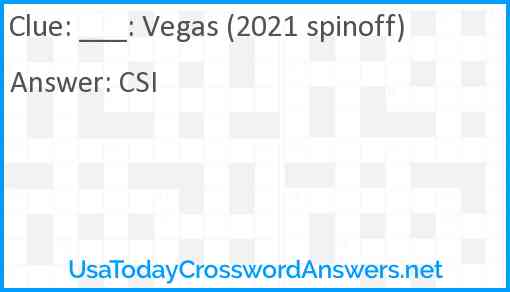 ___: Vegas (2021 spinoff) Answer