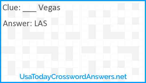 ___ Vegas Answer