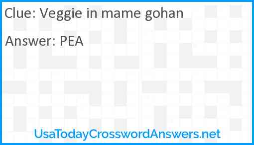 Veggie in mame gohan Answer