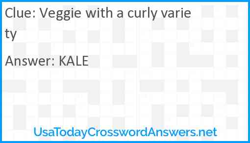 Veggie with a curly variety Answer