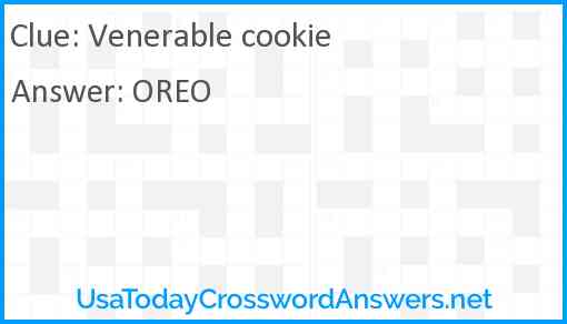 Venerable cookie Answer