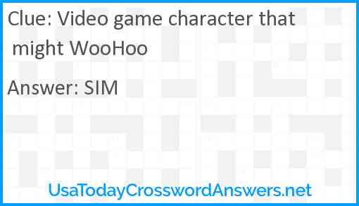 Video game character that might WooHoo Answer