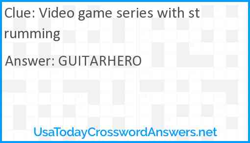 Video game series with strumming Answer