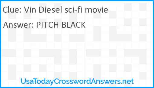 Vin Diesel sci-fi movie Answer