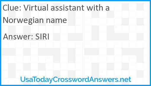 Virtual assistant with a Norwegian name Answer
