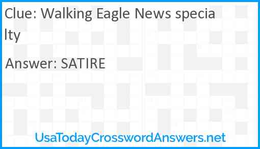 Walking Eagle News specialty Answer