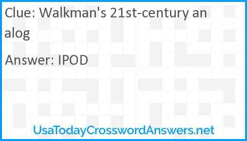 Walkman's 21st-century analog Answer