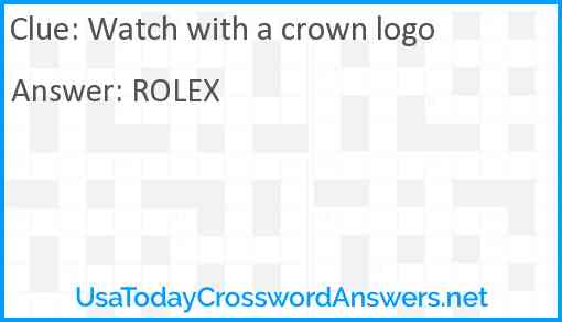 Watch with a crown logo Answer