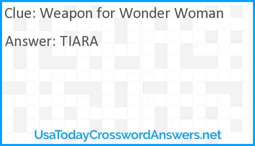 Weapon for Wonder Woman Answer