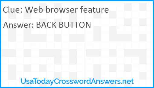 Web browser feature Answer
