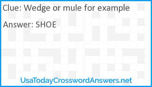 Wedge or mule for example Answer