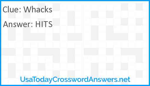 Whacks Answer