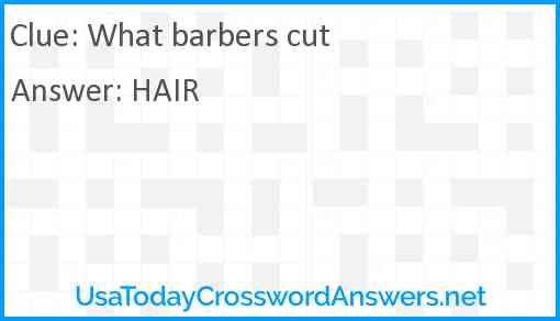 What barbers cut Answer