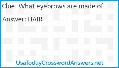 What eyebrows are made of Answer