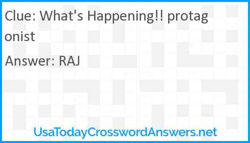 What's Happening!! protagonist Answer