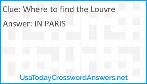 Where to find the Louvre Answer