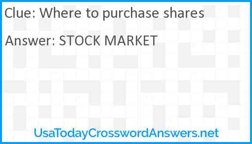 Where to purchase shares Answer