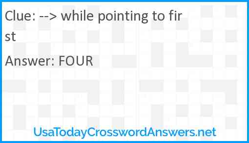 --> while pointing to first Answer