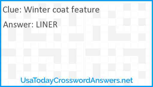 Winter coat feature Answer