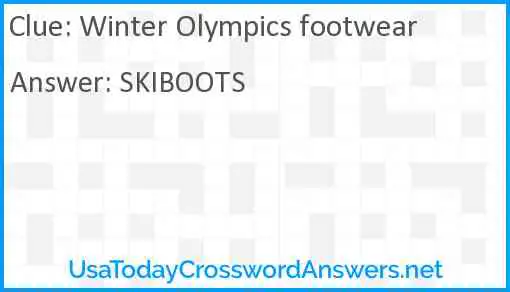 Winter Olympics footwear Answer