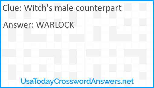 Witch's male counterpart Answer