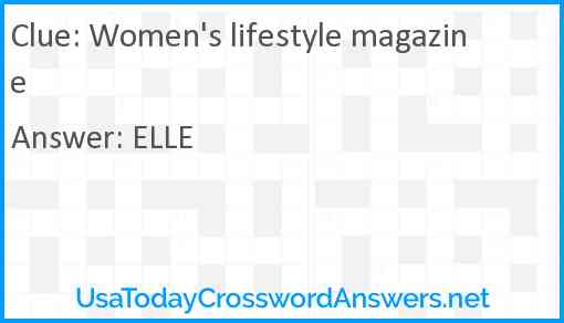 Women's lifestyle magazine Answer