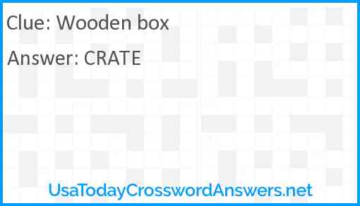 Wooden box Answer