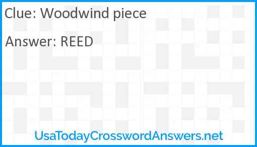 Woodwind piece Answer